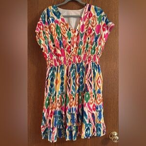 Colorful Patterned Kids Dress